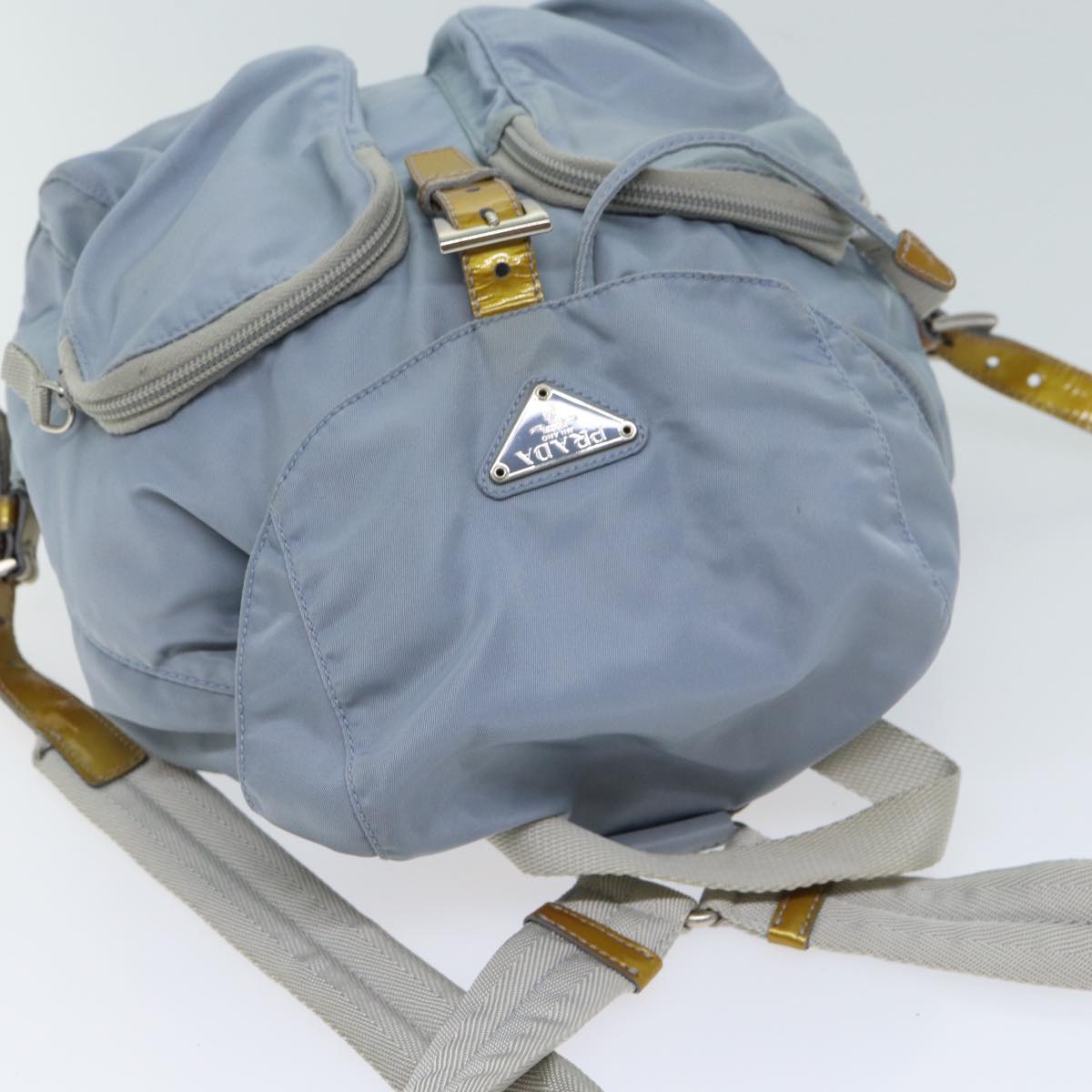 PRADA Backpack Nylon Light Blue Auth 69942