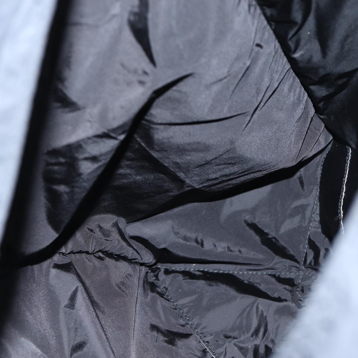 PRADA Tote Bag Nylon Black Gray Auth 69946