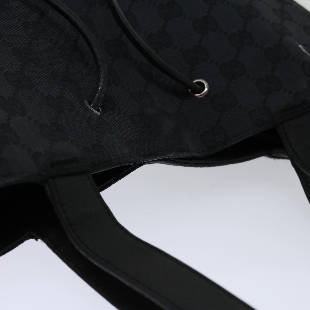 GUCCI GG Canvas Tote Bag Black 120836 Auth 69947