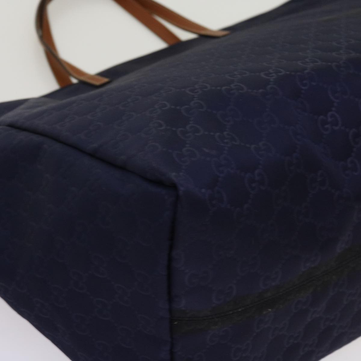 GUCCI GG Canvas Tote Bag Navy 286198 Auth 69951