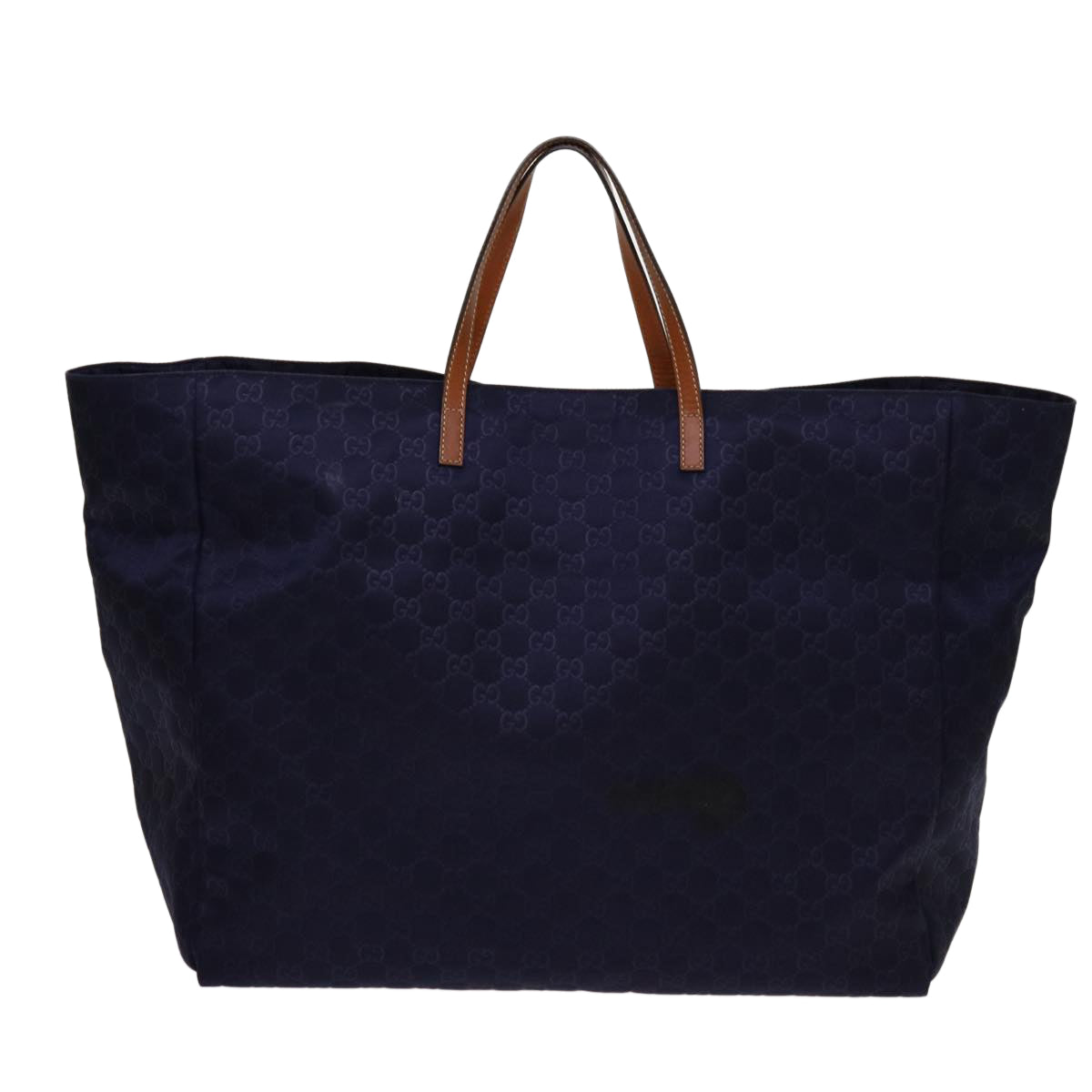 GUCCI GG Canvas Tote Bag Navy 286198 Auth 69951