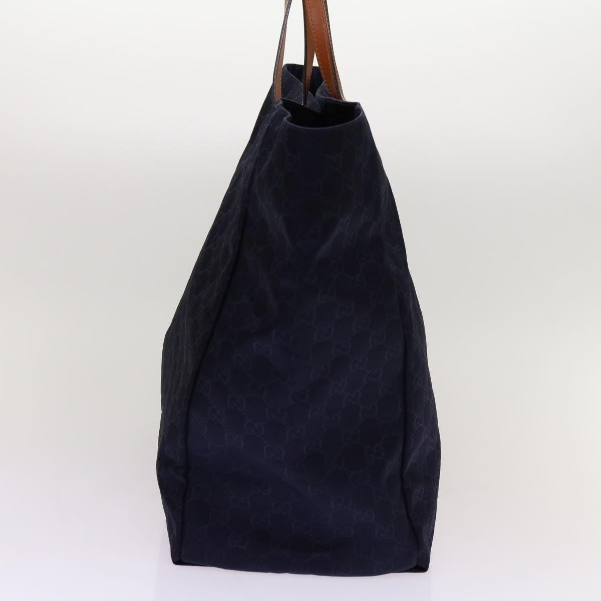 GUCCI GG Canvas Tote Bag Navy 286198 Auth 69951