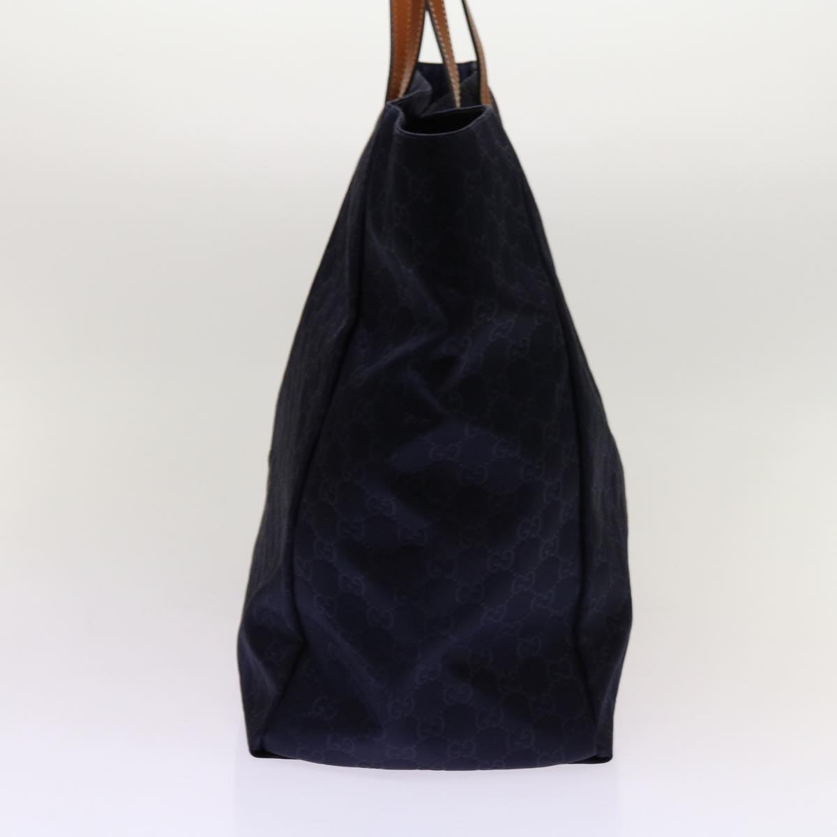 GUCCI GG Canvas Tote Bag Navy 286198 Auth 69951