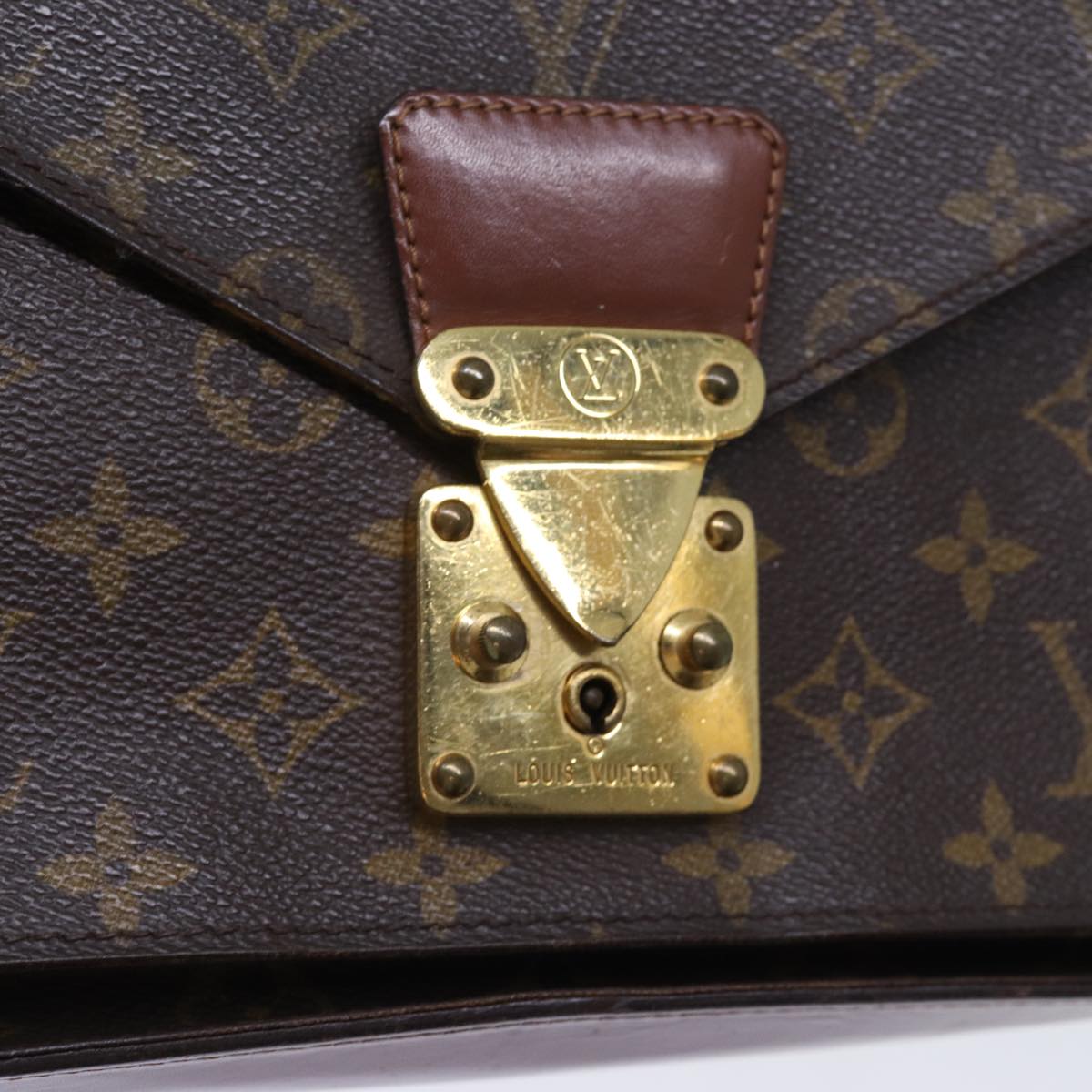 LOUIS VUITTON Monogram Monceau 28 Hand Bag 2way M51185 LV Auth 70032