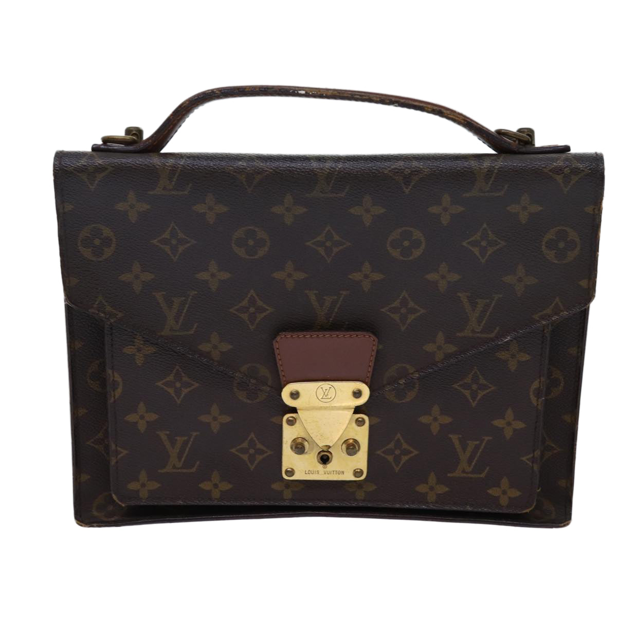 LOUIS VUITTON Monogram Monceau 28 Hand Bag 2way M51185 LV Auth 70032
