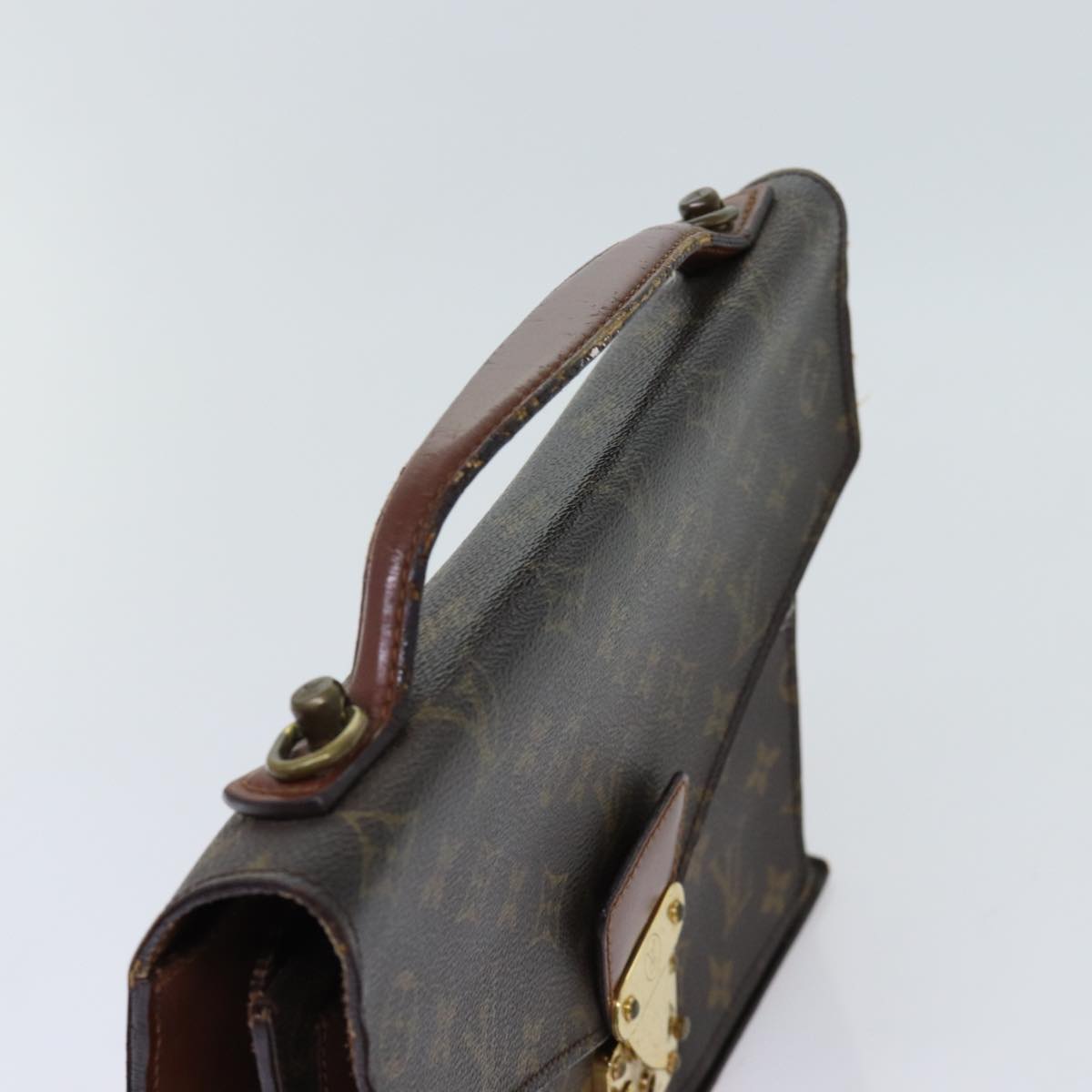 LOUIS VUITTON Monogram Monceau 28 Hand Bag 2way M51185 LV Auth 70032