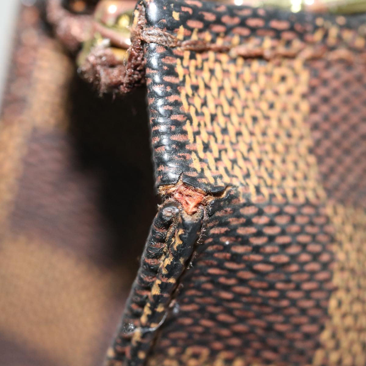 LOUIS VUITTON Damier Ebene Poche Toilette 26 Pouch N47543 LV Auth 70037