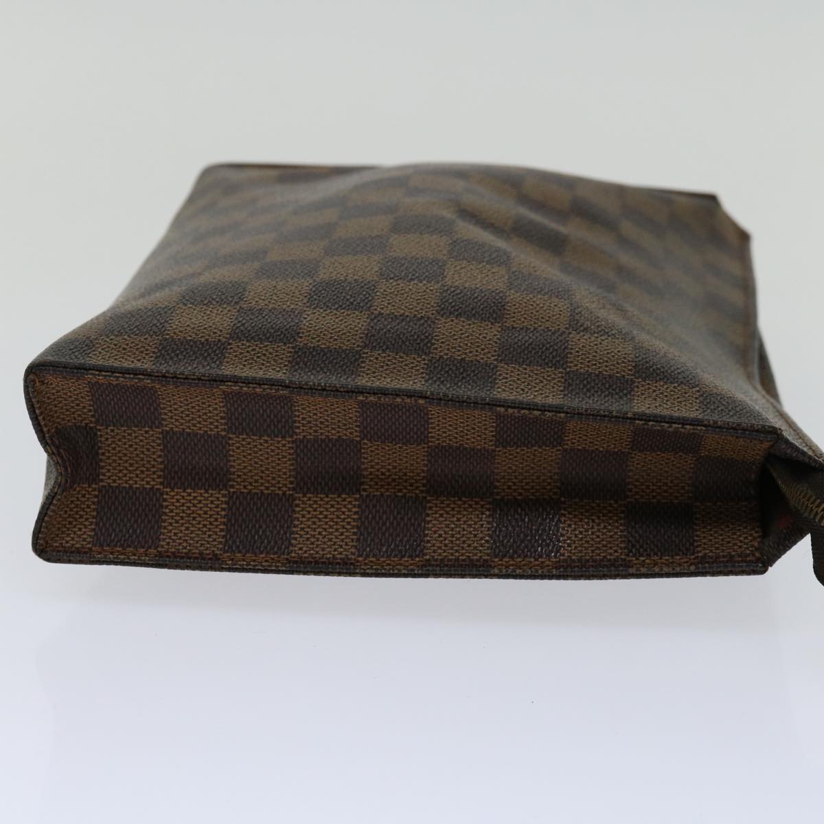 LOUIS VUITTON Damier Ebene Poche Toilette 26 Pouch N47543 LV Auth 70037