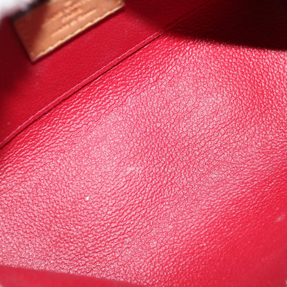 LOUIS VUITTON Vernis Rayure Pochette Cosmetic Pomme D'amour M91721 LV Auth 70046