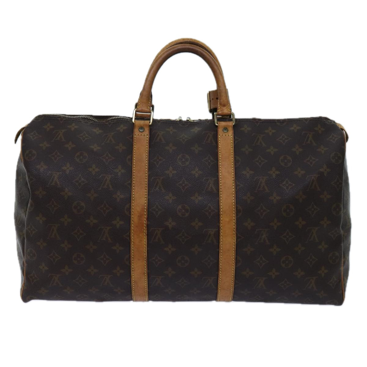 LOUIS VUITTON Monogram Keepall 50 Boston Bag M41426 LV Auth 70097