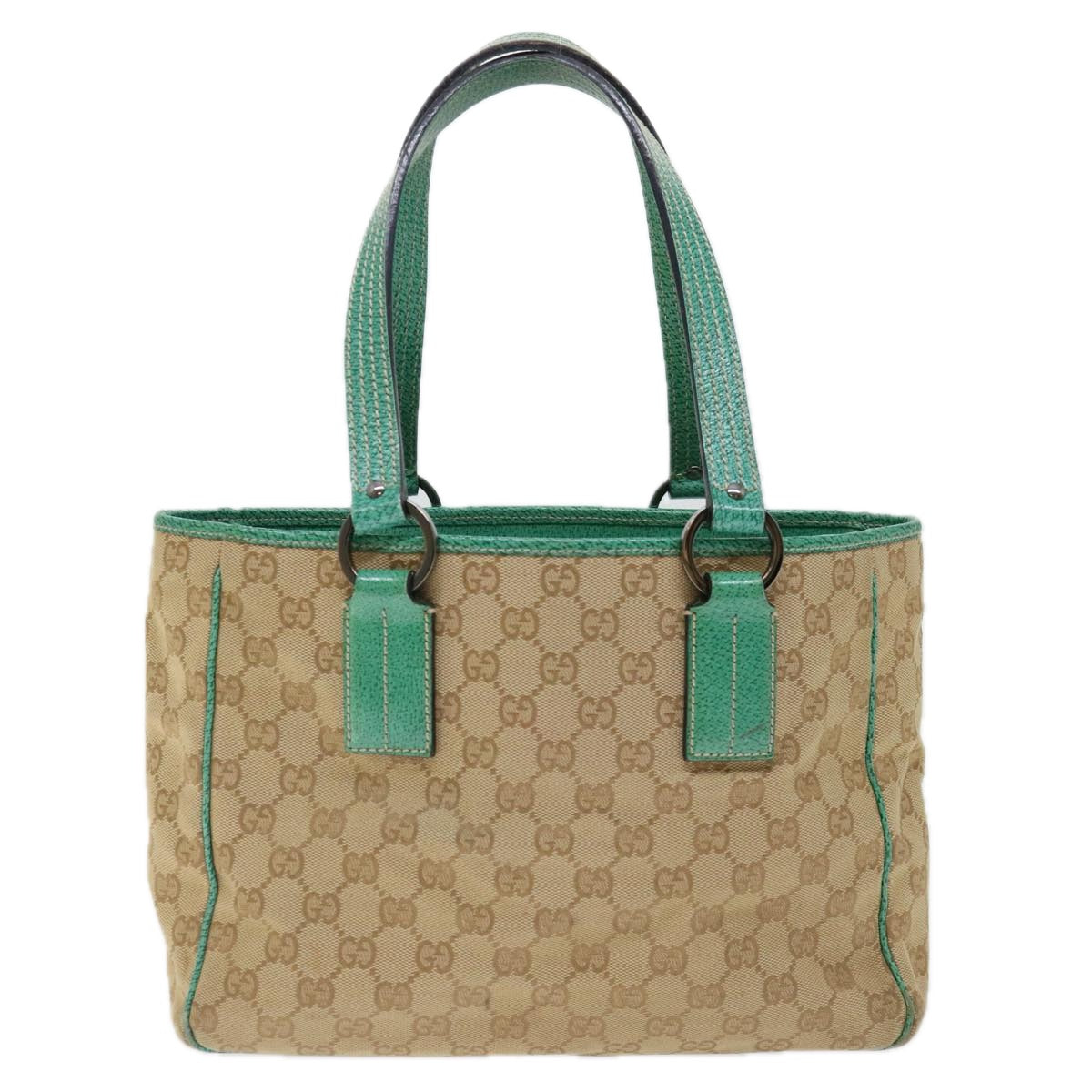 GUCCI GG Canvas Hand Bag Beige 113019 Auth 70124