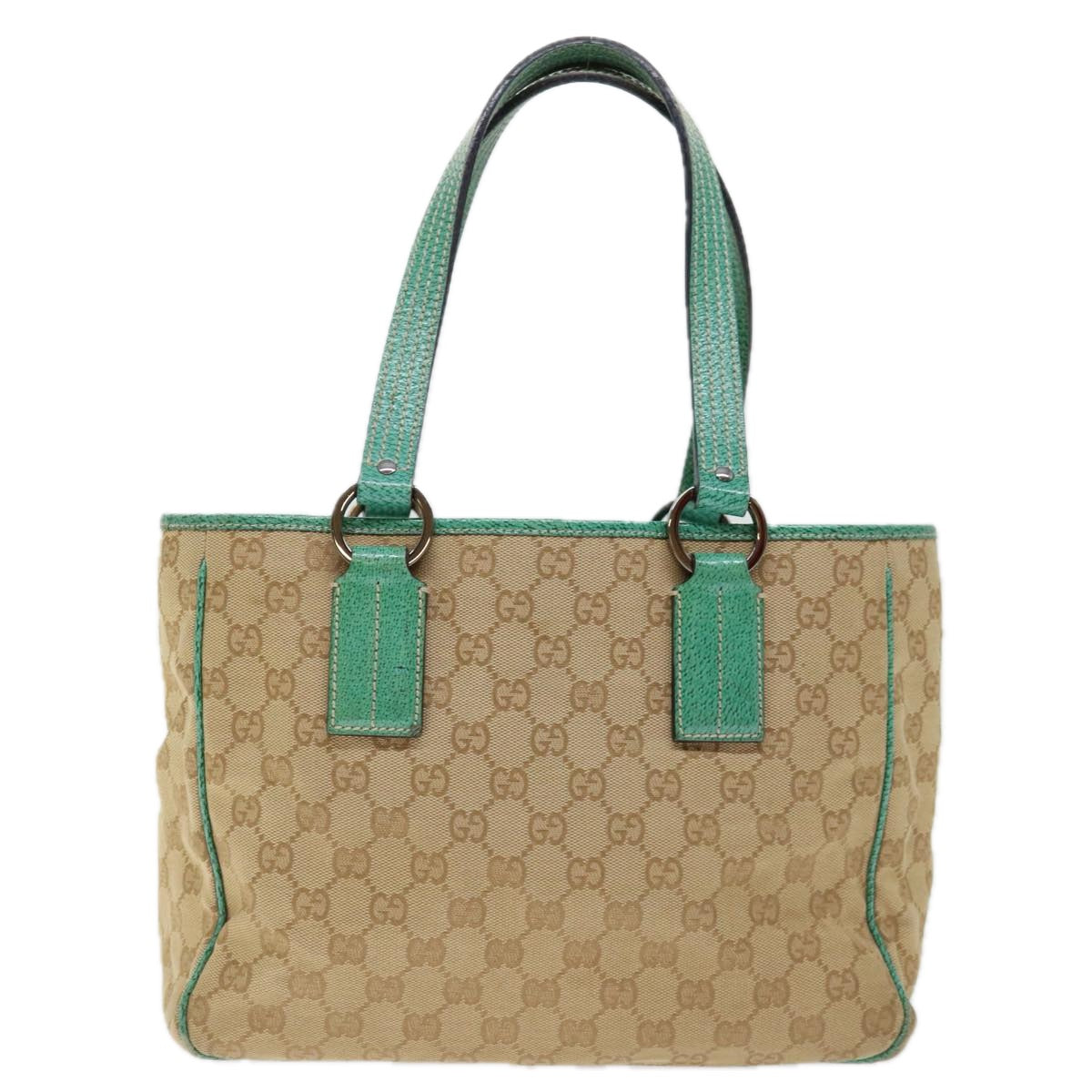 GUCCI GG Canvas Hand Bag Beige 113019 Auth 70124