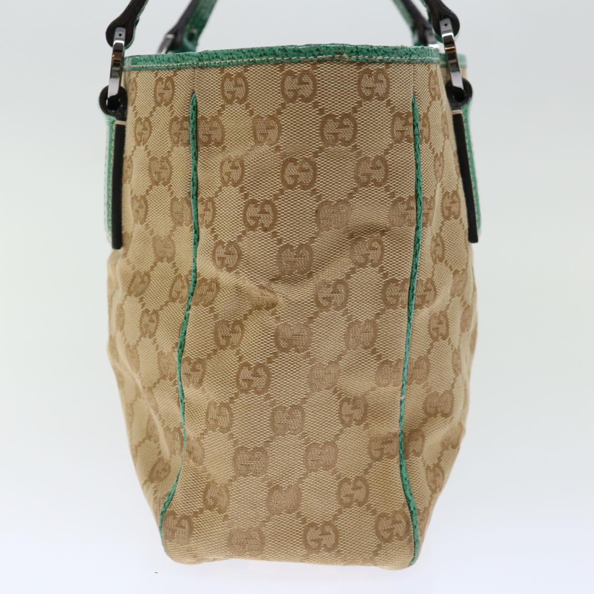 GUCCI GG Canvas Hand Bag Beige 113019 Auth 70124