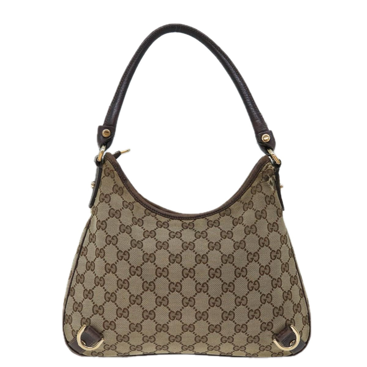 GUCCI GG Canvas Shoulder Bag Beige 130738 Auth 70130