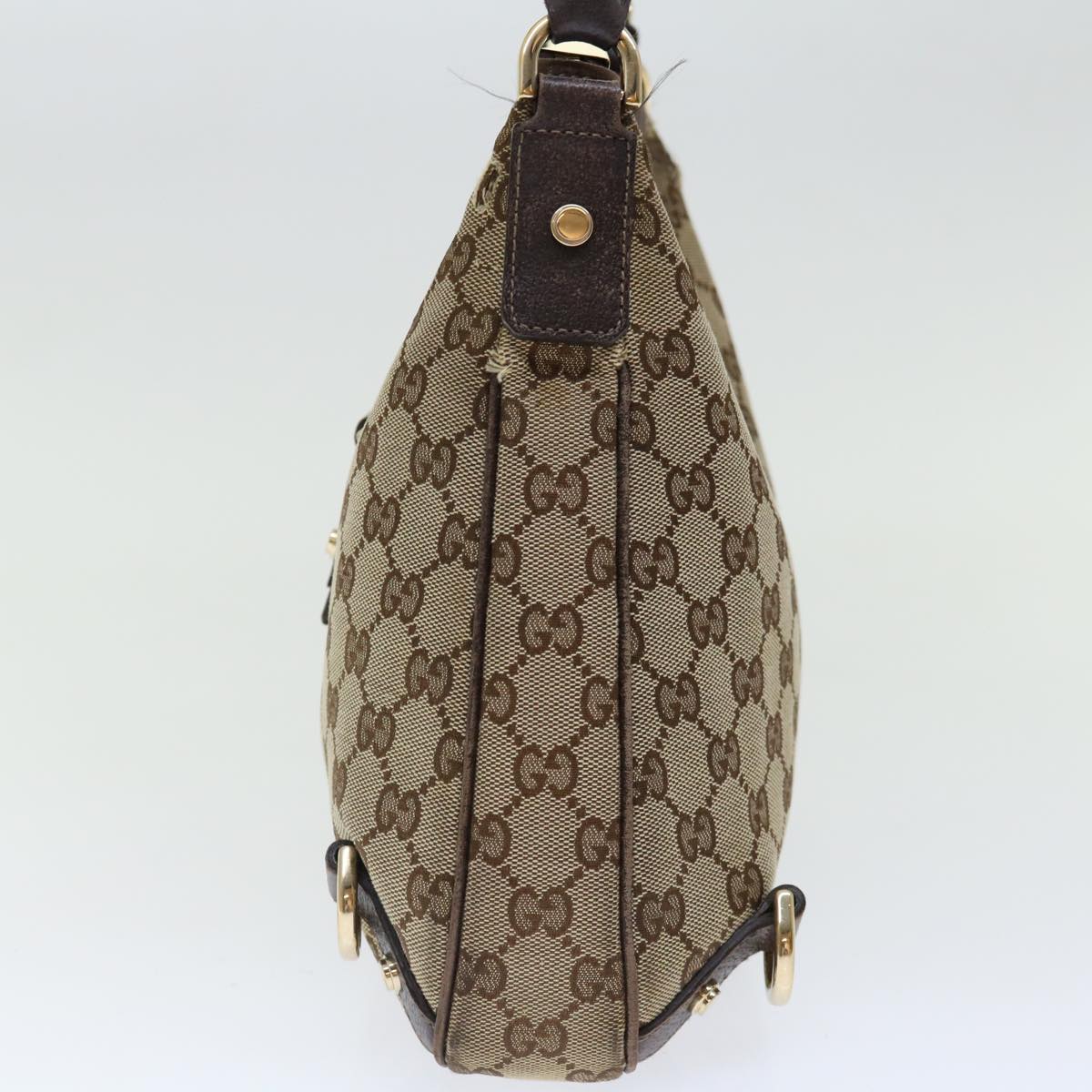 GUCCI GG Canvas Shoulder Bag Beige 130738 Auth 70130