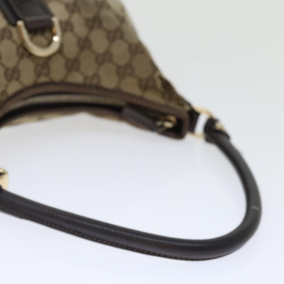 GUCCI GG Canvas Shoulder Bag Beige 130738 Auth 70130