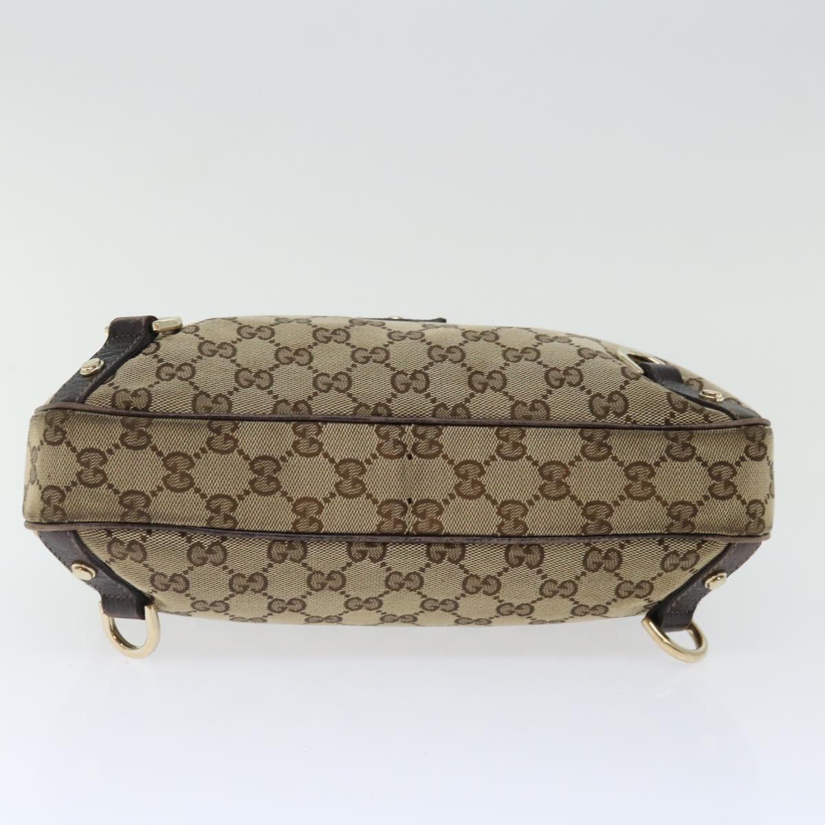 GUCCI GG Canvas Shoulder Bag Beige 130738 Auth 70130