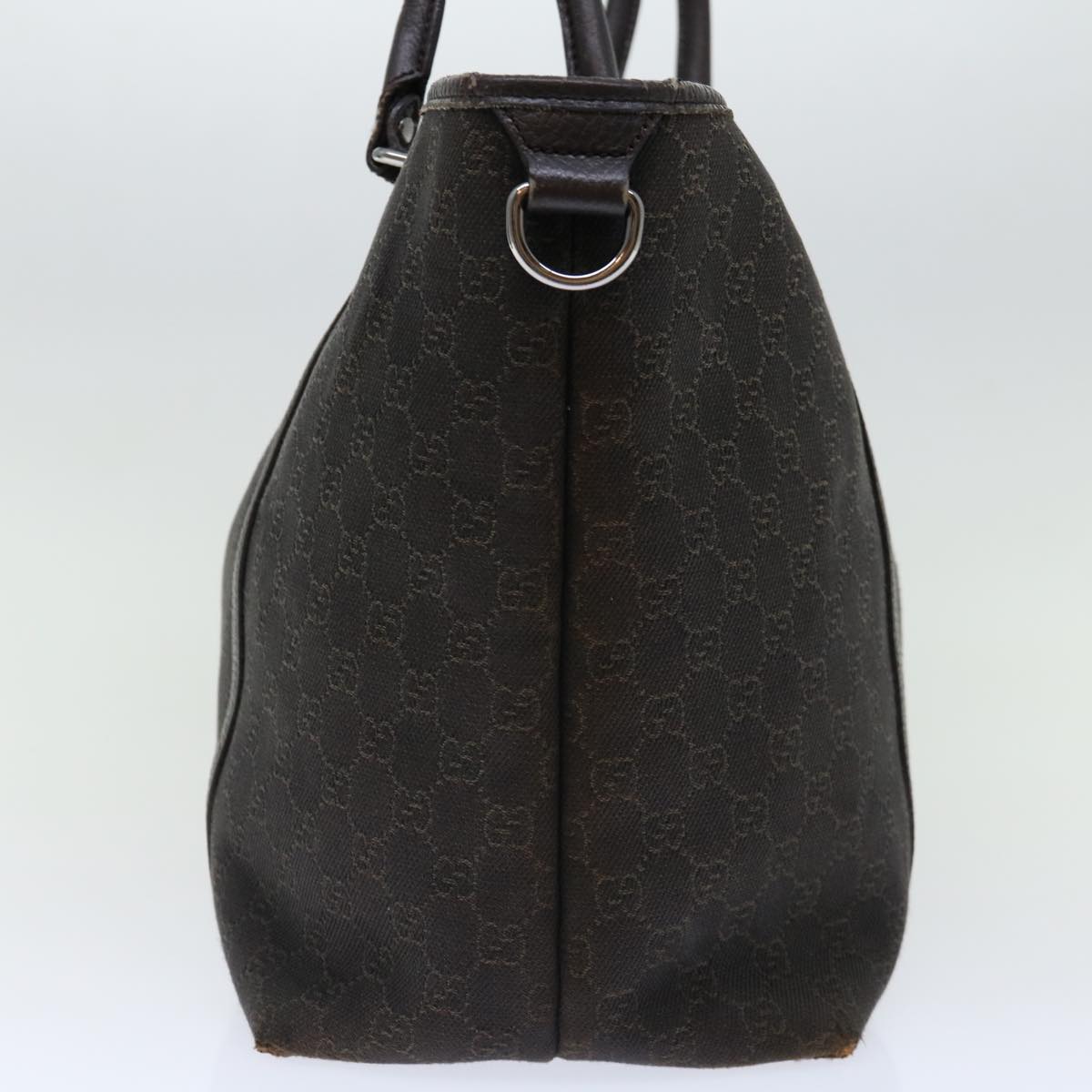 GUCCI GG Canvas Tote Bag Brown 265696 Auth 70133