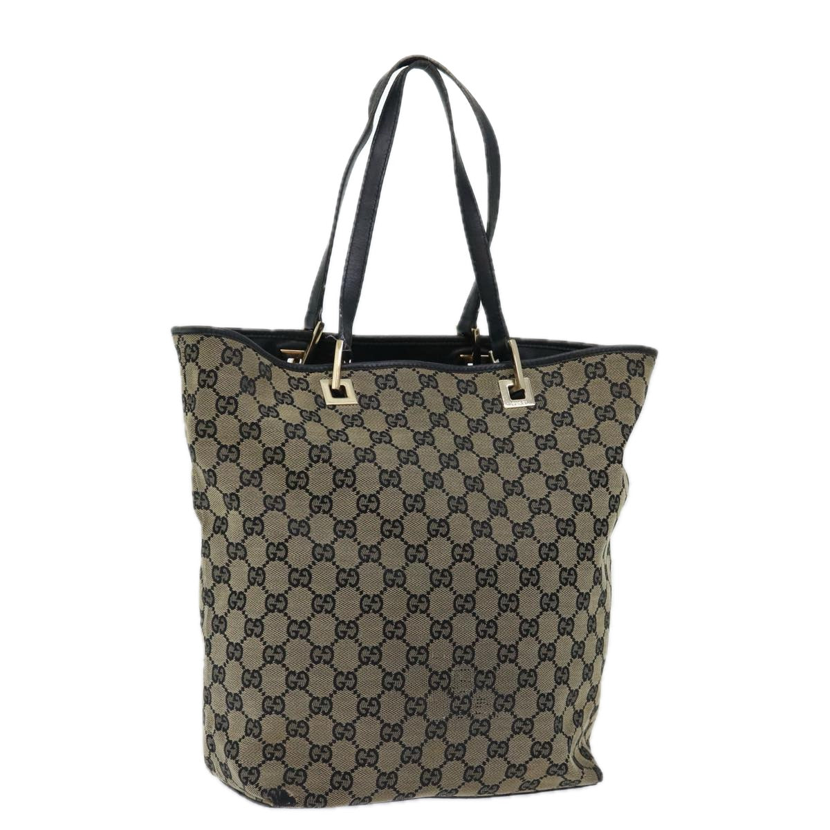 GUCCI GG Canvas Tote Bag Beige 002 1093 Auth 70135