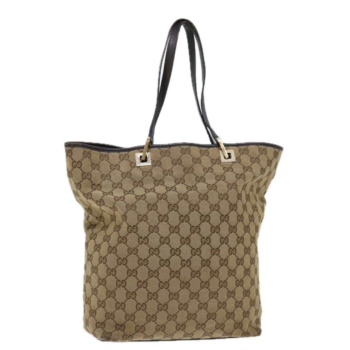 GUCCI GG Canvas Tote Bag Beige 002 1098 Auth 70138