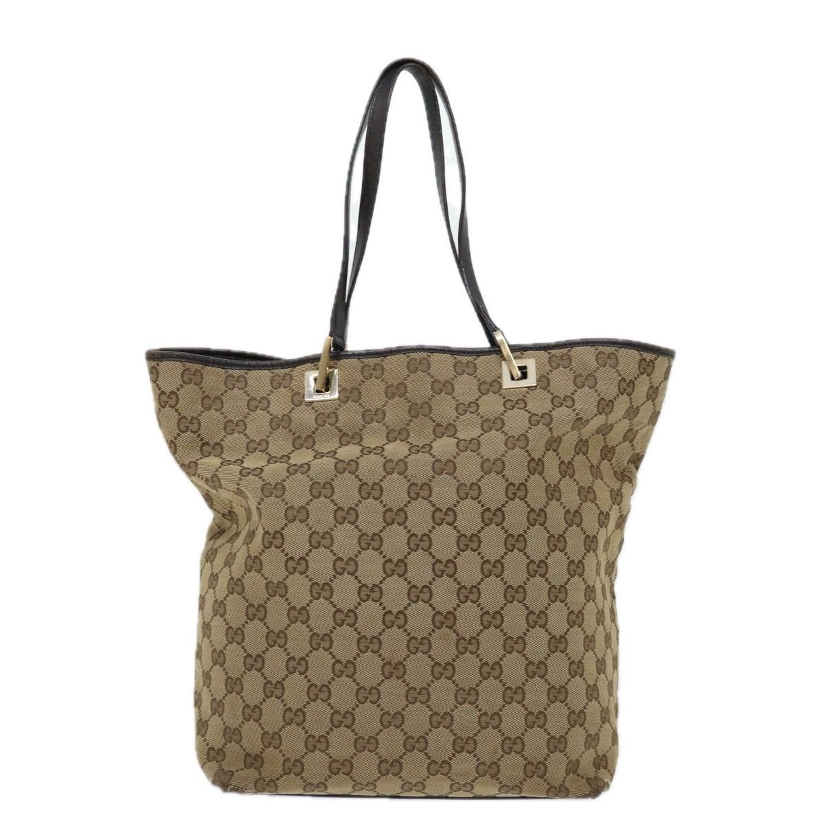 GUCCI GG Canvas Tote Bag Beige 002 1098 Auth 70138