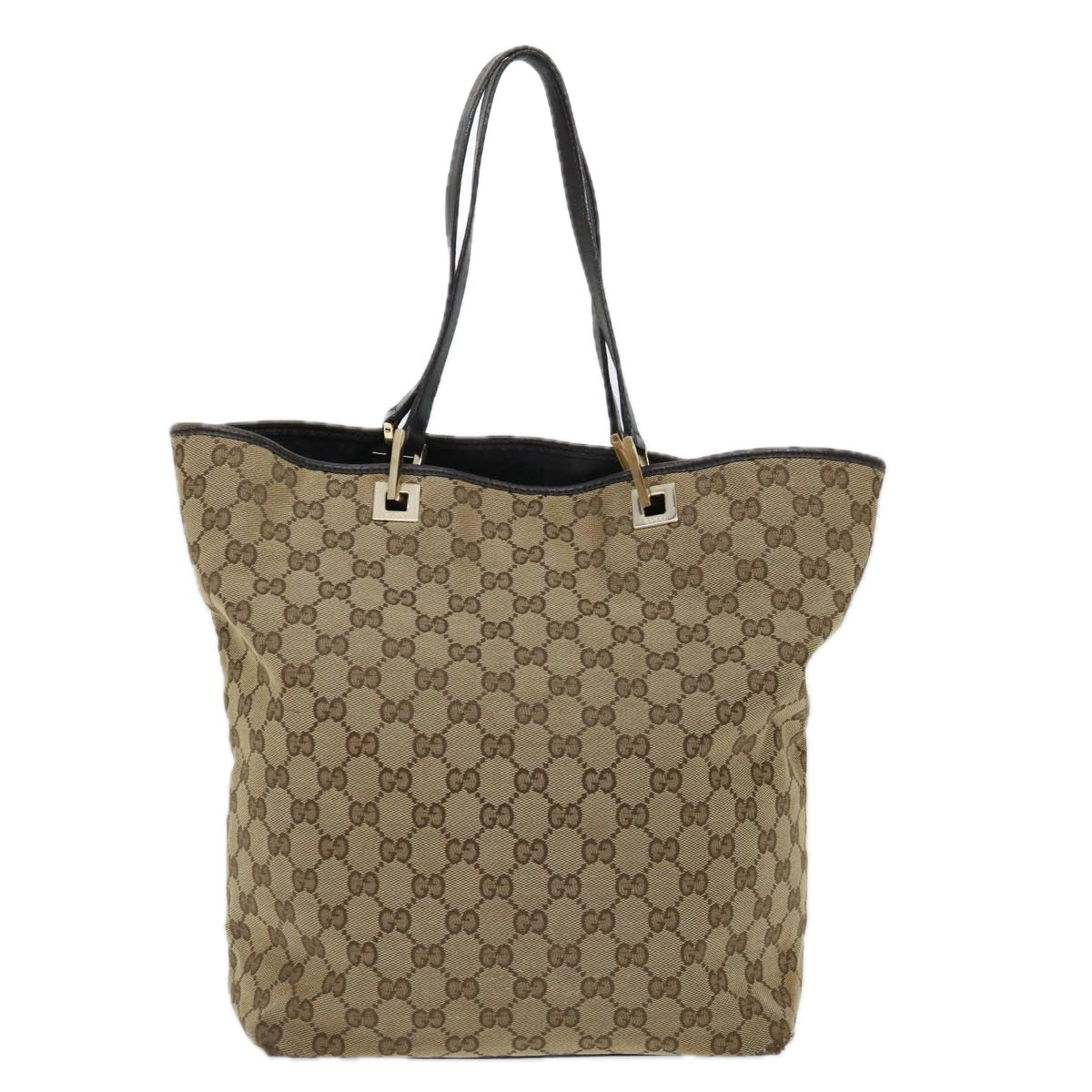 GUCCI GG Canvas Tote Bag Beige 002 1098 Auth 70138