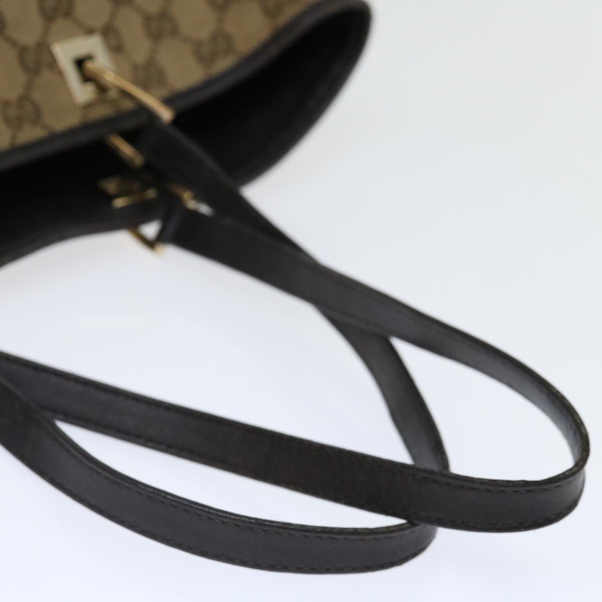 GUCCI GG Canvas Tote Bag Beige 002 1098 Auth 70138