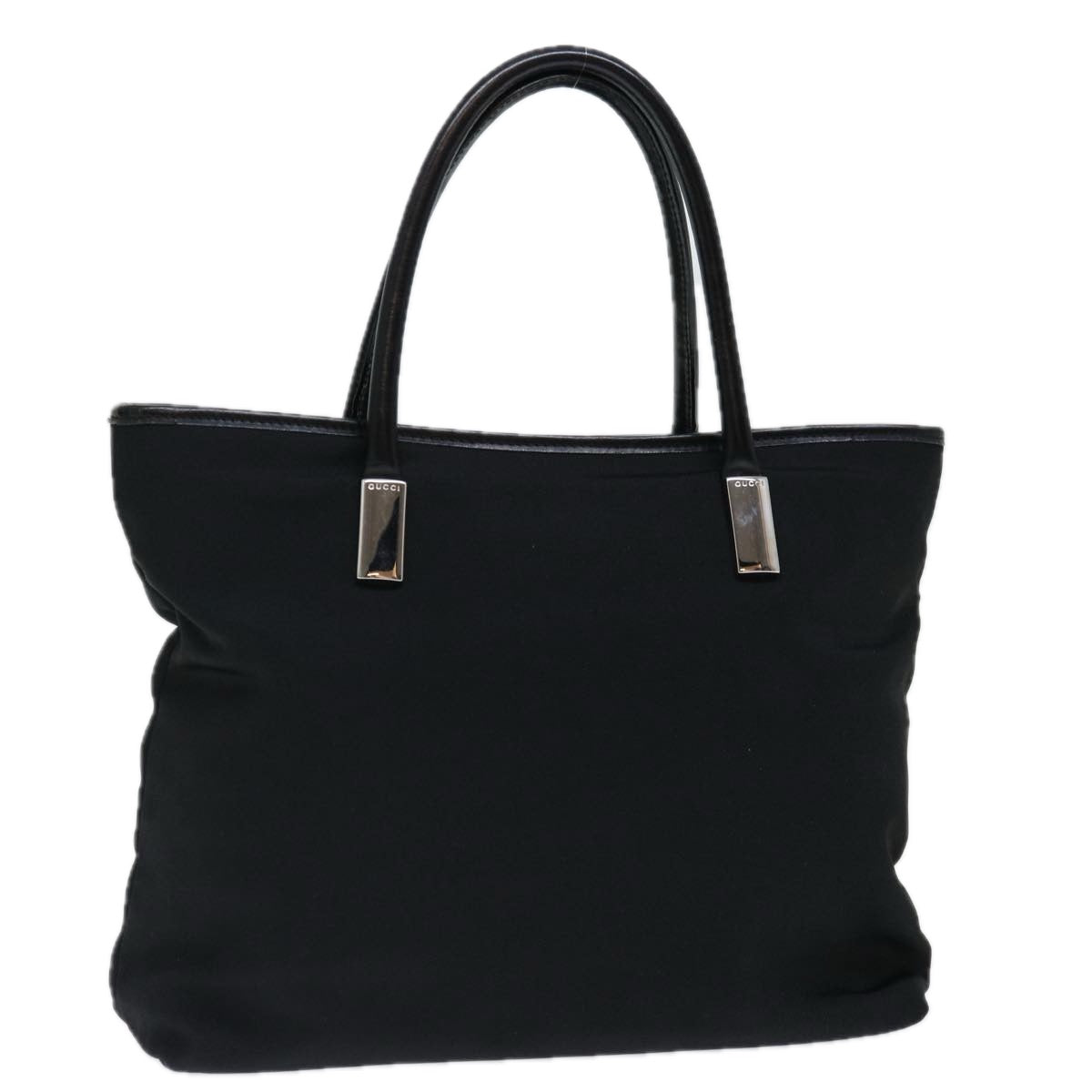 GUCCI Tote Bag Nylon Black Auth 70139