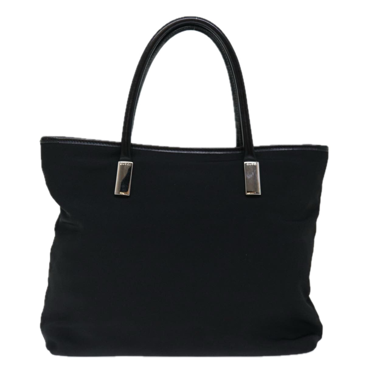 GUCCI Tote Bag Nylon Black Auth 70139