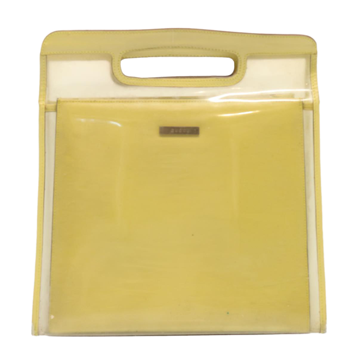 GUCCI Hand Bag Vinyl Outlet Yellow 002 2058 0454 5 Auth 70151