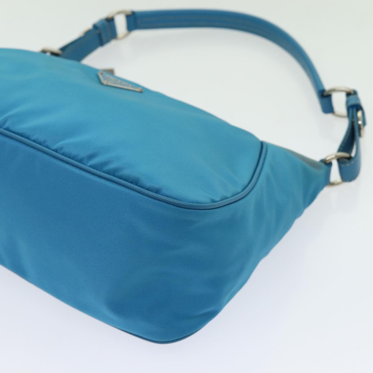 PRADA Accessory Pouch Nylon Light Blue Auth 70224