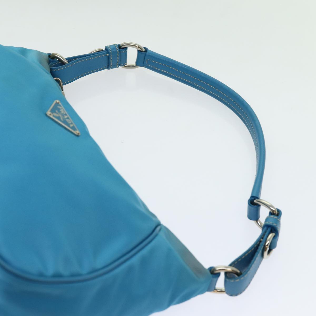 PRADA Accessory Pouch Nylon Light Blue Auth 70224