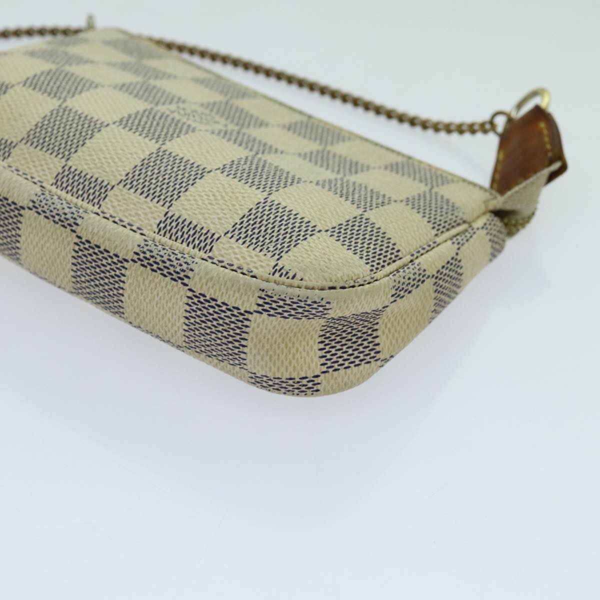 LOUIS VUITTON Damier Azur Mini Pochette Accessoires Pouch N58010 LV Auth 70302