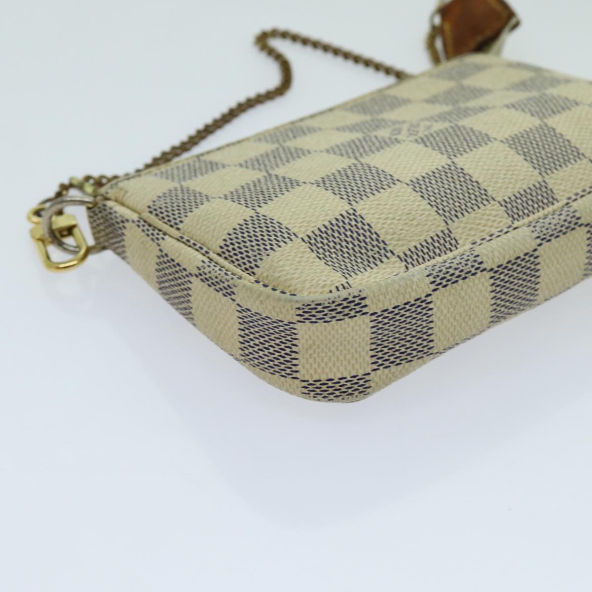 LOUIS VUITTON Damier Azur Mini Pochette Accessoires Pouch N58010 LV Auth 70302