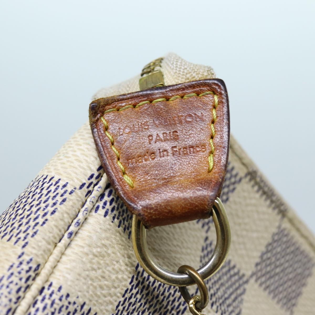 LOUIS VUITTON Damier Azur Mini Pochette Accessoires Pouch N58010 LV Auth 70302