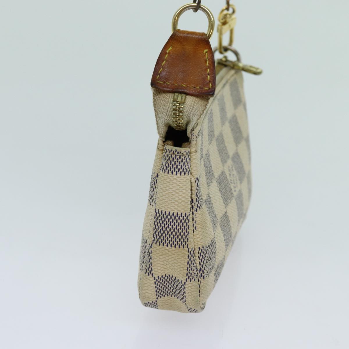 LOUIS VUITTON Damier Azur Mini Pochette Accessoires Pouch N58010 LV Auth 70302