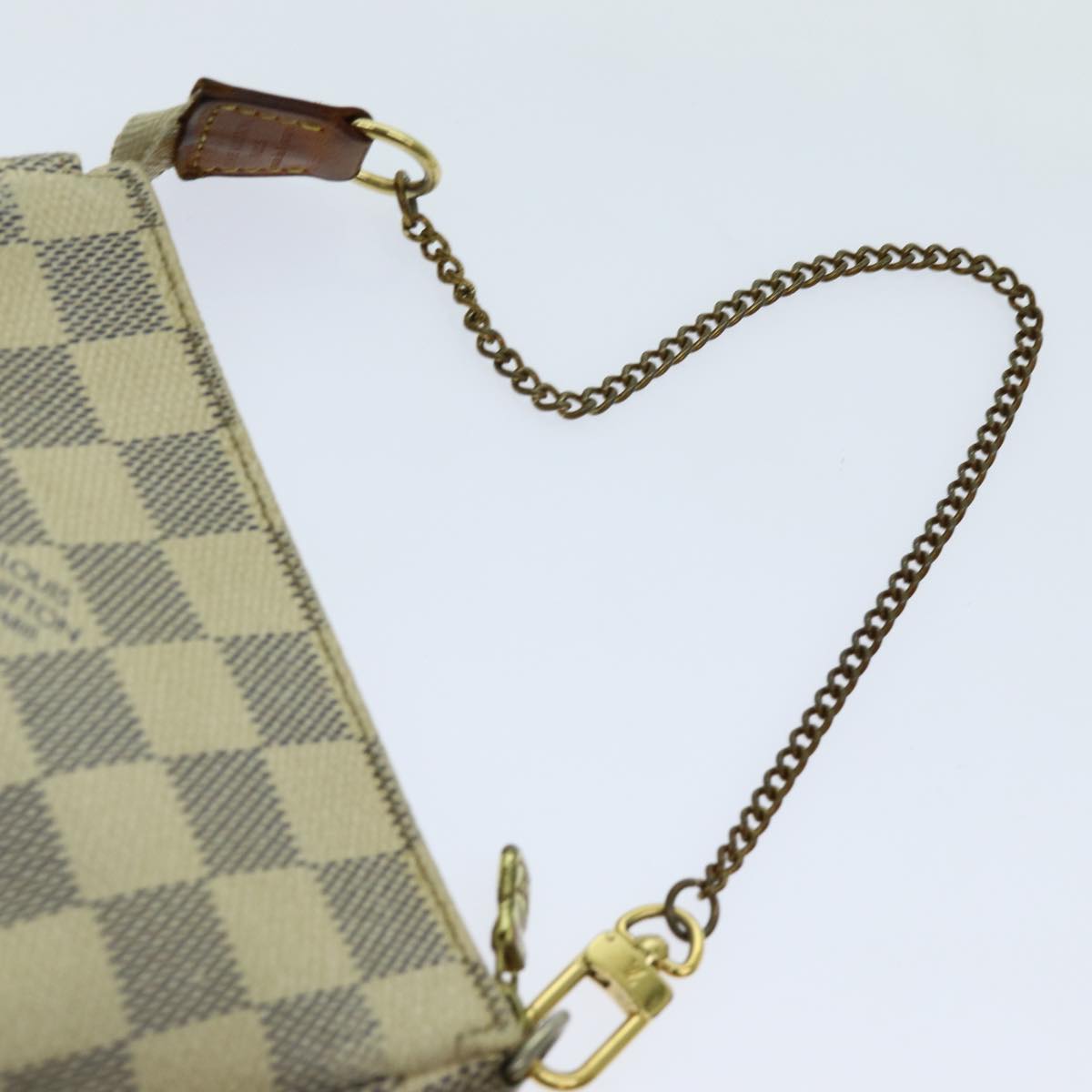 LOUIS VUITTON Damier Azur Mini Pochette Accessoires Pouch N58010 LV Auth 70302