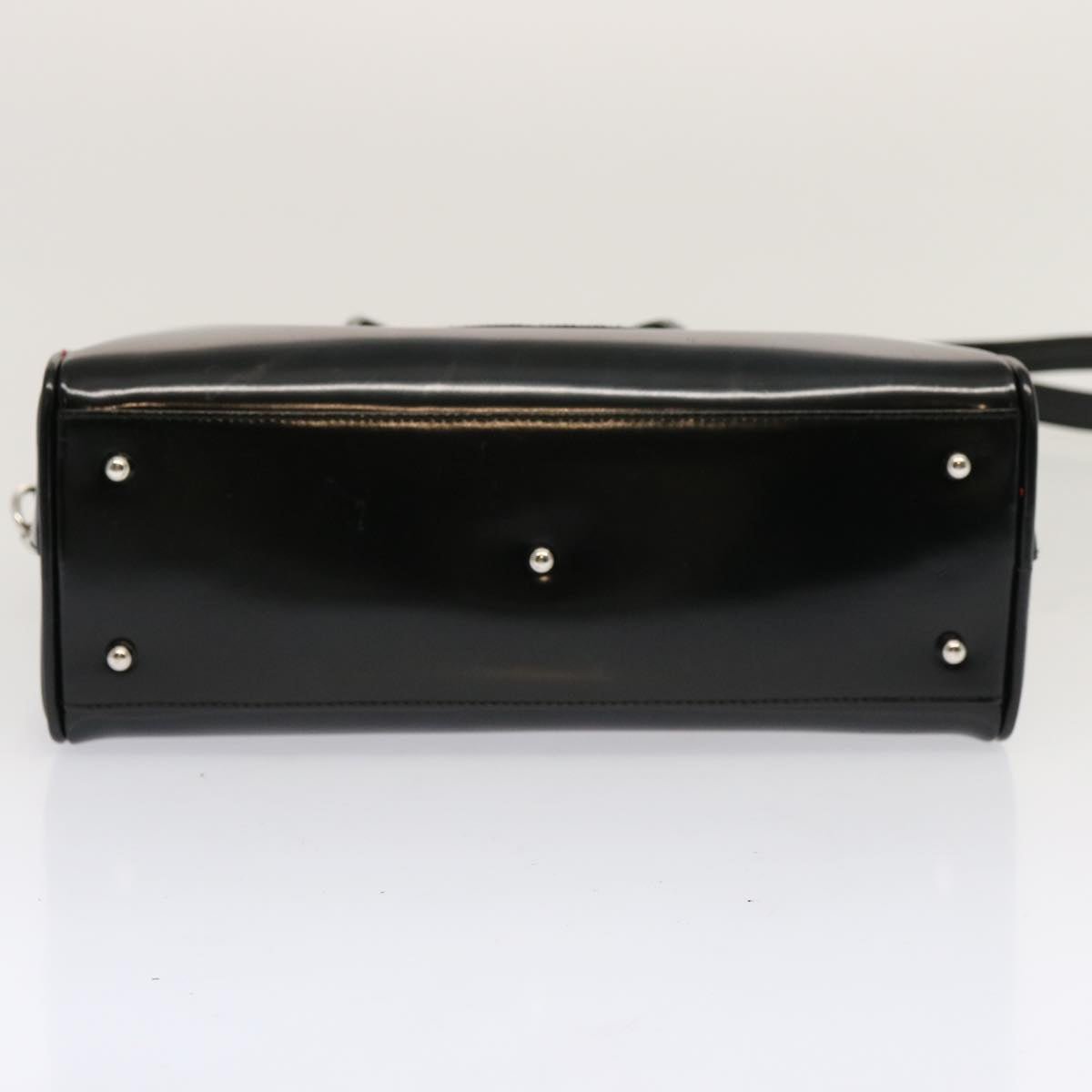 GUCCI Hand Bag Patent leather 2way Black 000 1274 0505 Auth 70336