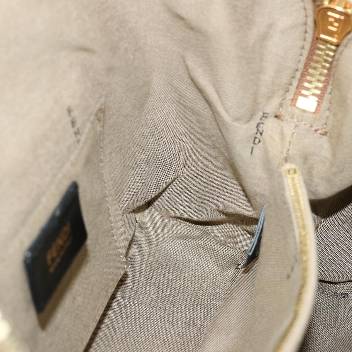 FENDI Hand Bag Canvas 2way Beige Auth 70343