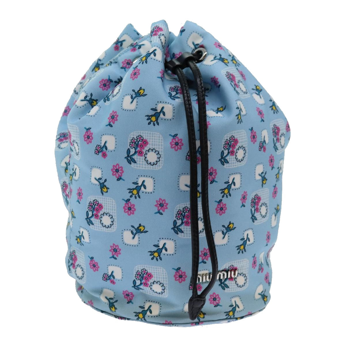 Miu Miu Purse Pouch Nylon Light Blue Auth 70349