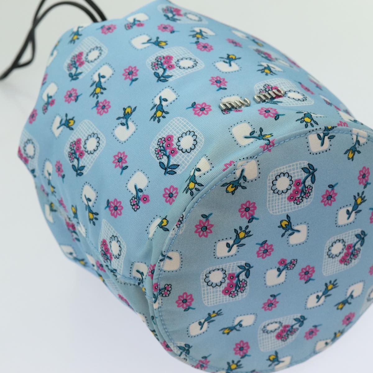 Miu Miu Purse Pouch Nylon Light Blue Auth 70349