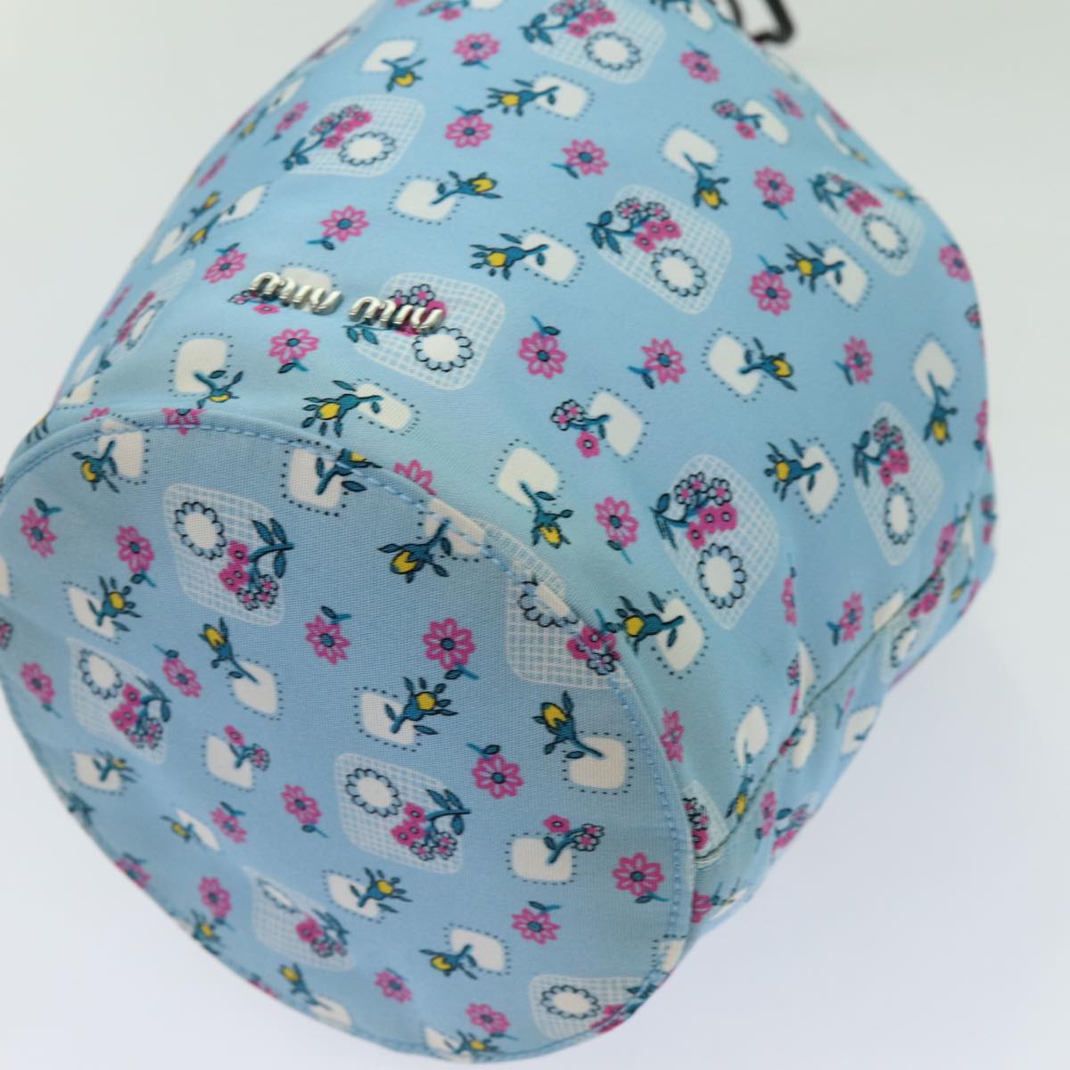 Miu Miu Purse Pouch Nylon Light Blue Auth 70349