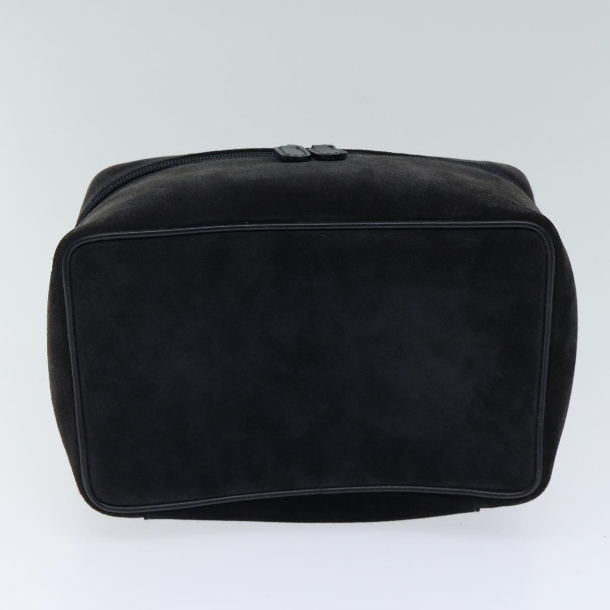 GUCCI Vanity Cosmetic Pouch Suede Black 032 1705 0140 Auth 70384