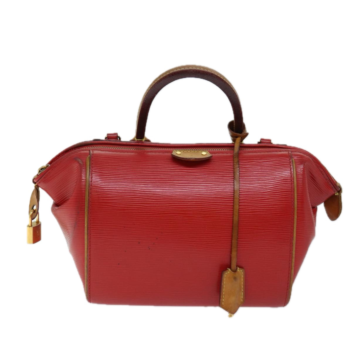 LOUIS VUITTON Epi Dog BB Hand Bag 2way Red Coklico M93249 LV Auth 70439