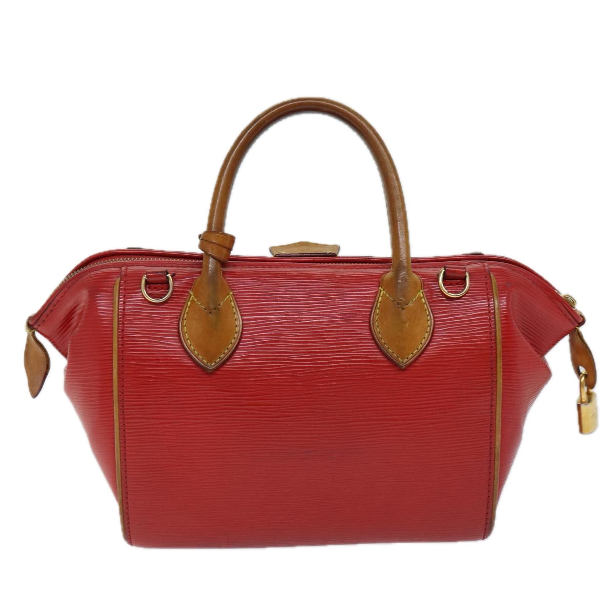 LOUIS VUITTON Epi Dog BB Hand Bag 2way Red Coklico M93249 LV Auth 70439