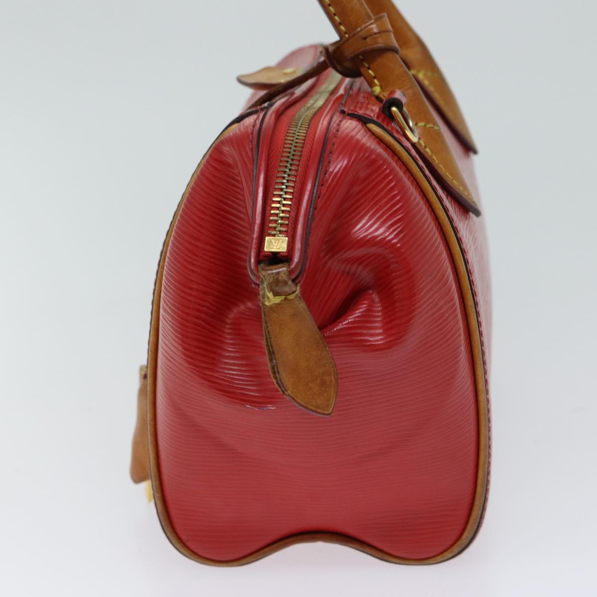 LOUIS VUITTON Epi Dog BB Hand Bag 2way Red Coklico M93249 LV Auth 70439