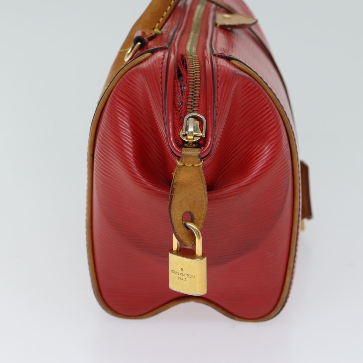 LOUIS VUITTON Epi Dog BB Hand Bag 2way Red Coklico M93249 LV Auth 70439