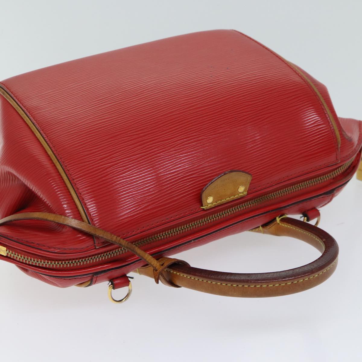 LOUIS VUITTON Epi Dog BB Hand Bag 2way Red Coklico M93249 LV Auth 70439