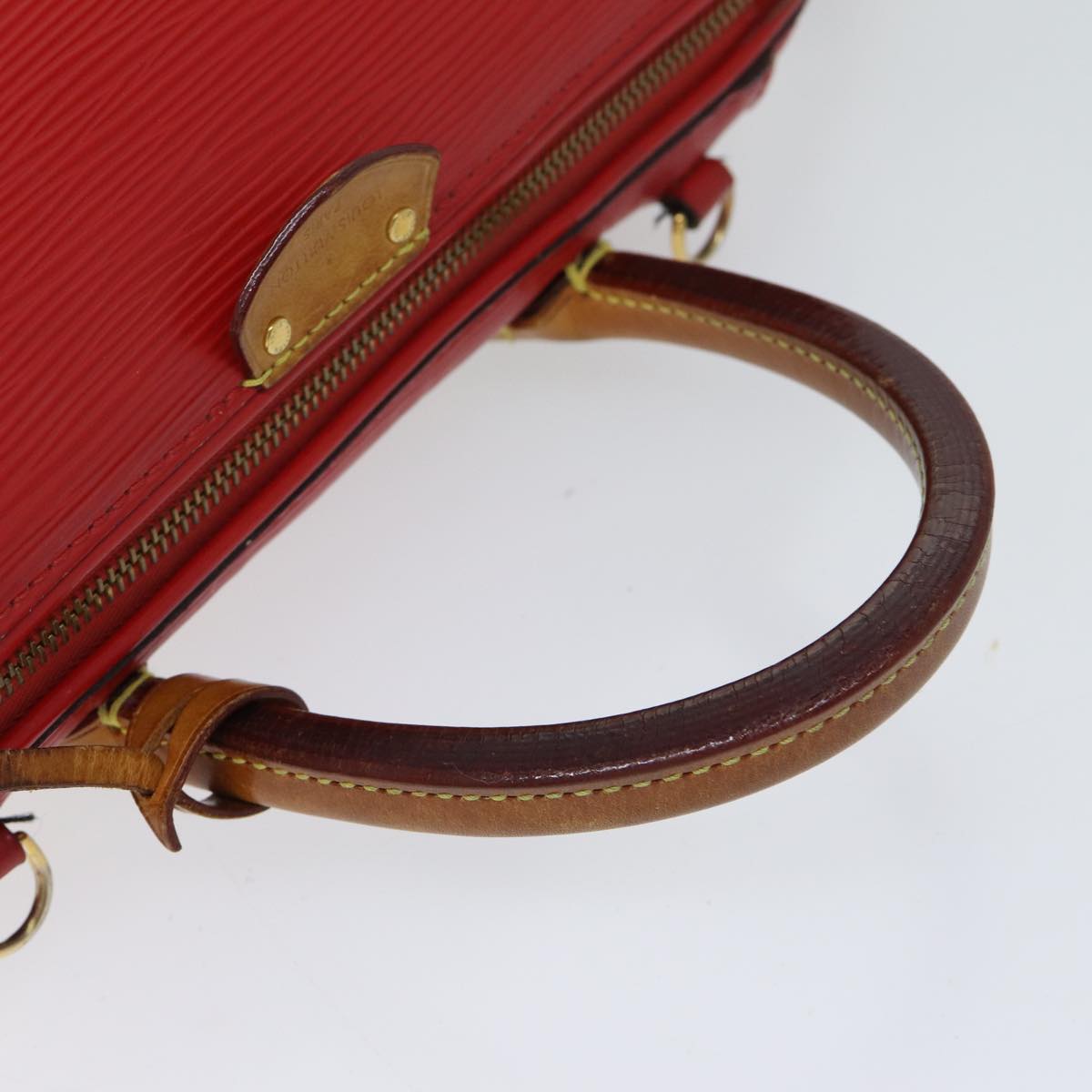 LOUIS VUITTON Epi Dog BB Hand Bag 2way Red Coklico M93249 LV Auth 70439