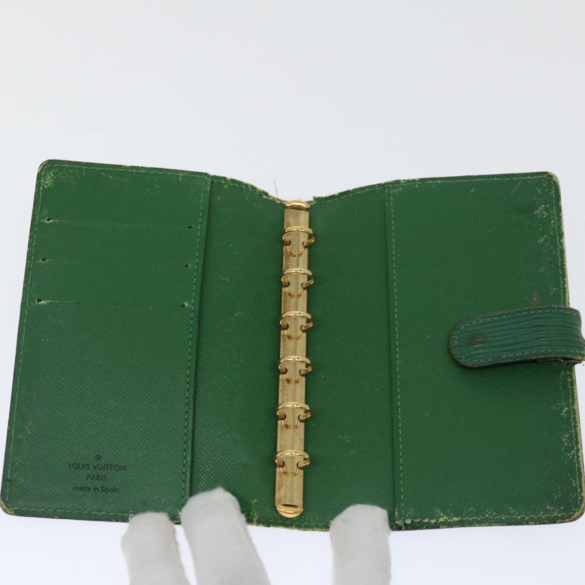 LOUIS VUITTON Epi Agenda PM Day Planner Cover Green R20054 LV Auth 70466